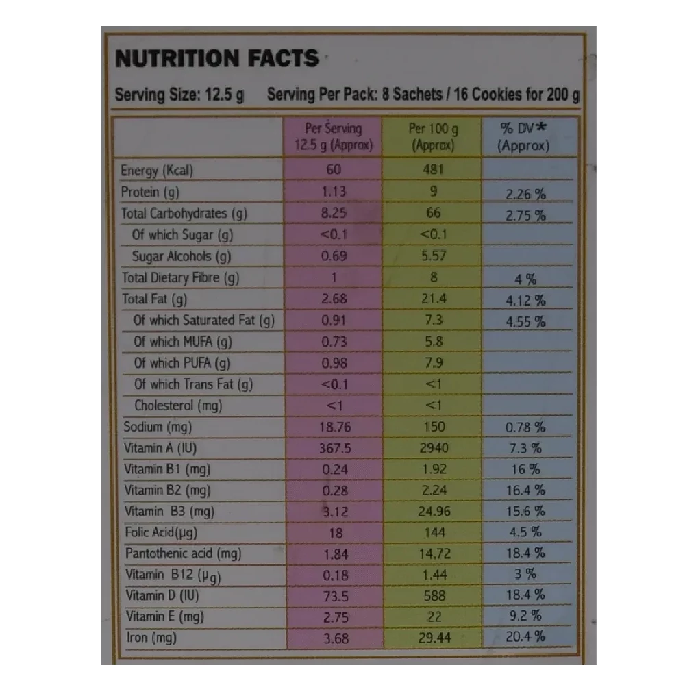 Sugarless Bliss Sugar Free & Digestive Cookies - Chocolate & Blackcurrants, 200 g Carton-4.webp